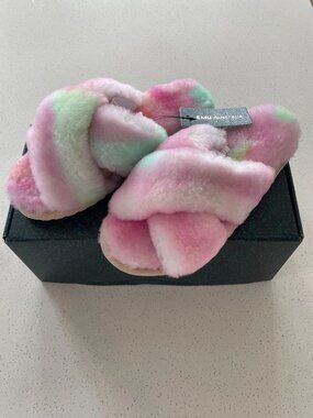 New! Size 7 EMU Australia Mayberry Slippers Tie Dye Fairy Floss